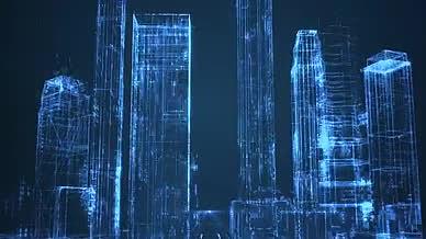 科技城市穿梭LOGO展示AE模板视频的预览图
